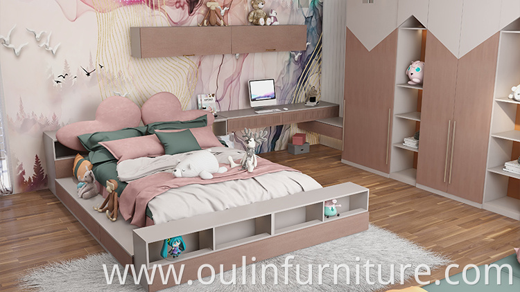 hot selling wood modern girls custom kids room